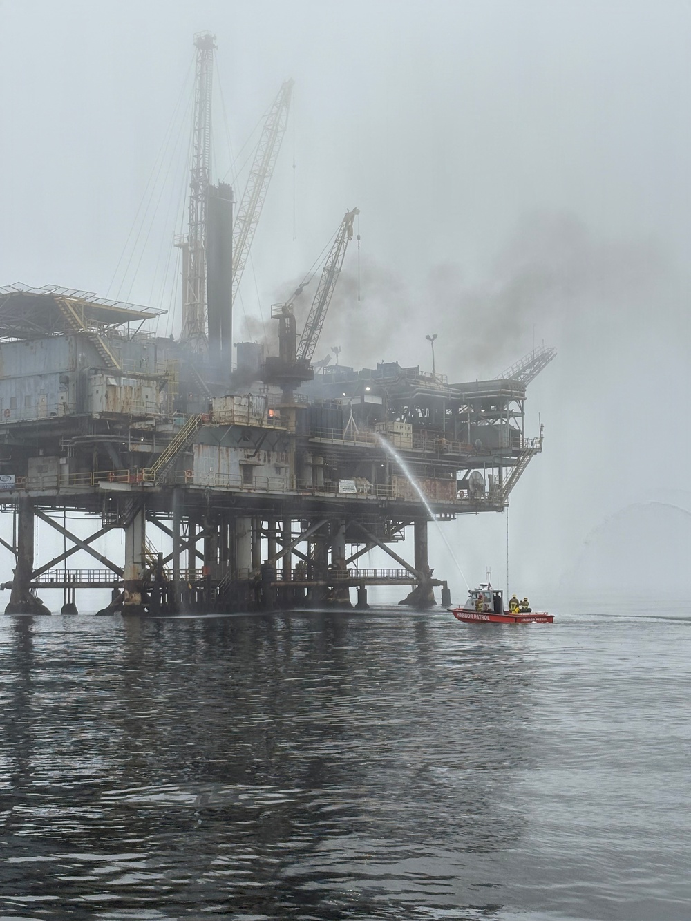 Coast Guard, partners respond to fire on non-operational natural gas platform