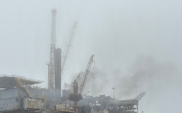 Coast Guard, partners respond to fire on non-operational natural gas platform