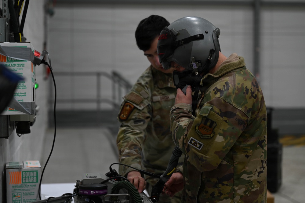 Airmen launch B-52 Stratofortress aircraft to perform conditioning flight