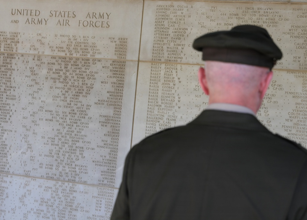 Brig. Gen. Richard Cipro visits North African American Cemetery