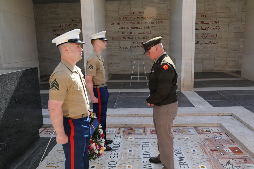 Brig. Gen. Richard Cipro visits North African American Cemetery