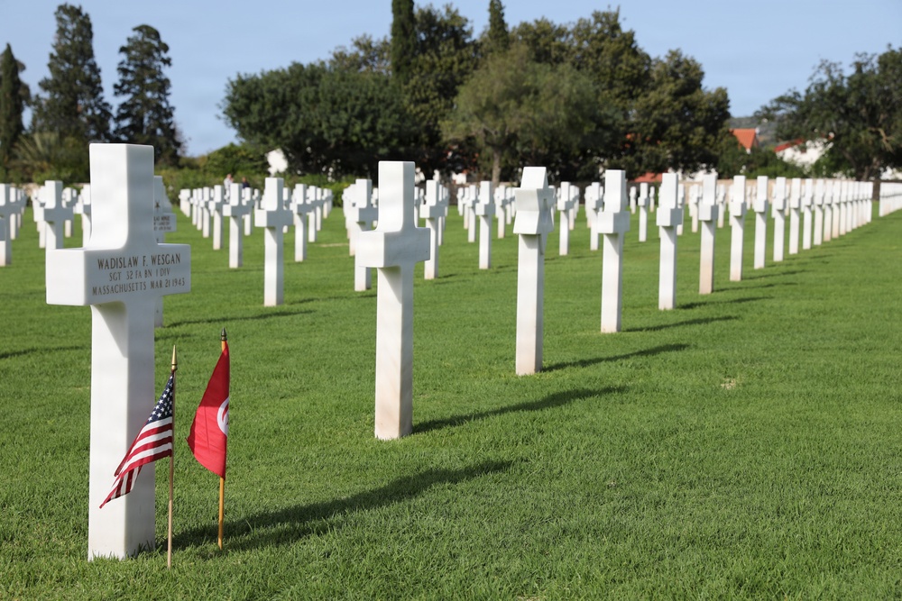 Brig. Gen. Richard Cipro visits North African American Cemetery