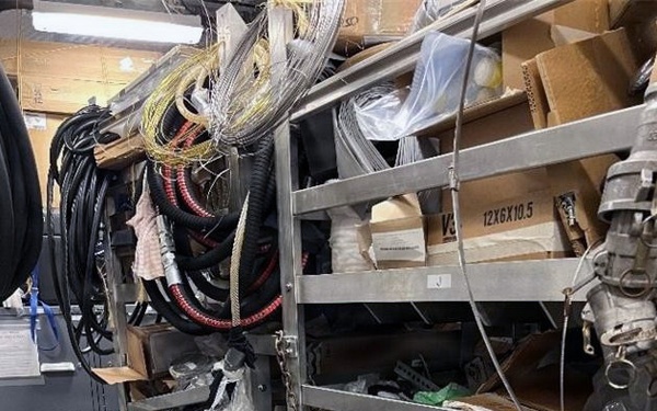 USS Beloit (LCS-29) engineering storeroom overhaul