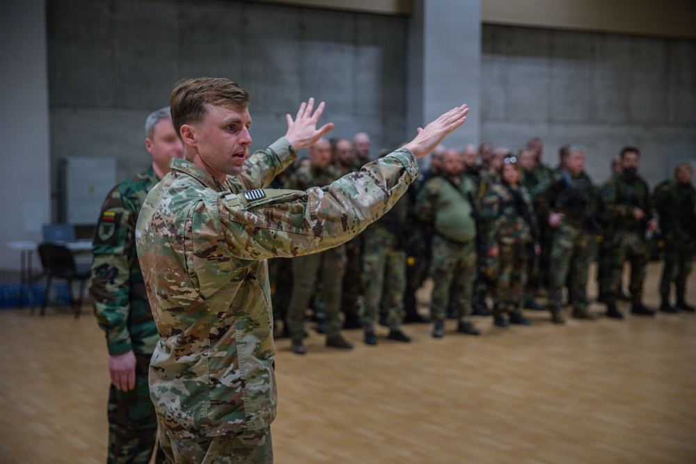 U.S. Soldiers Train Lithuanian Riflemen's Union on Tactical Combat Casualty Care