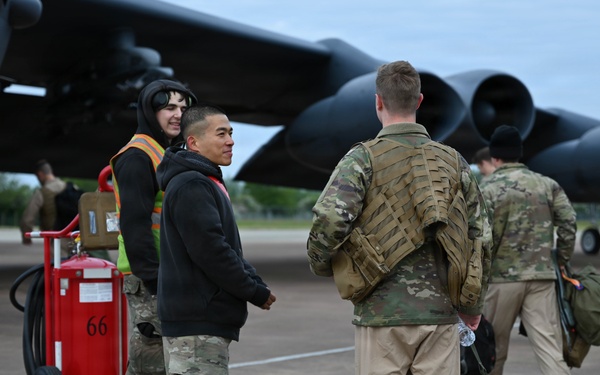 B-52 Stratofortress takes off for conditioning flight