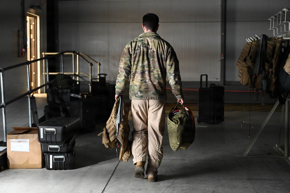 B-52 Stratofortress takes off for conditioning flight