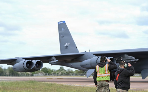 B-52 Stratofortress takes off for conditioning flight