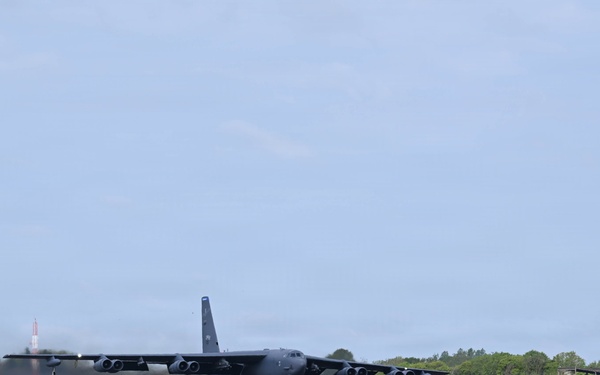 B-52 Stratofortress takes off for conditioning flight