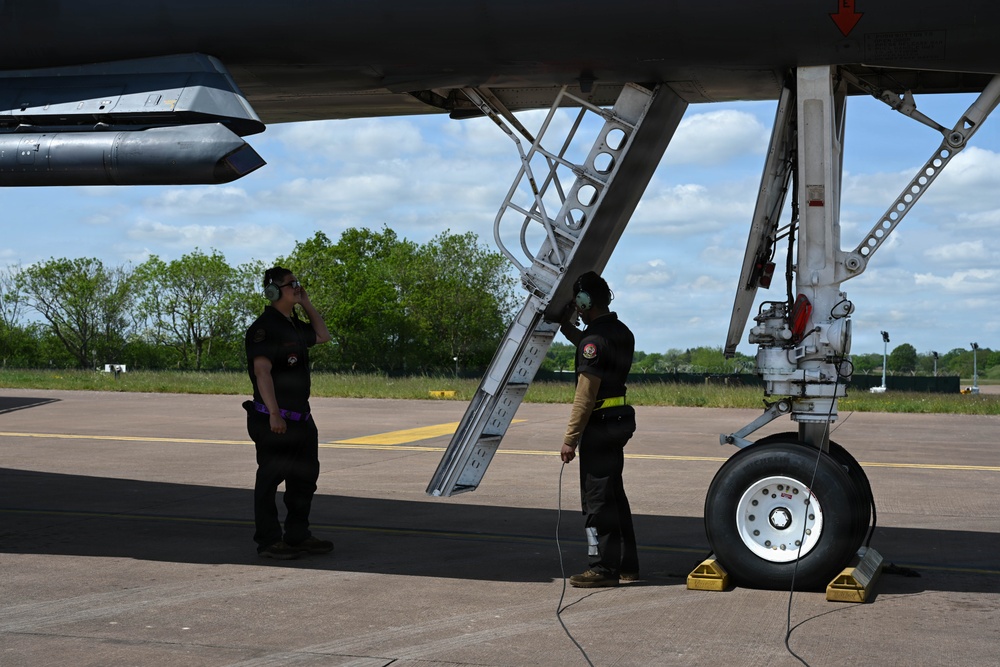 Lancers depart to perform conditioning flight