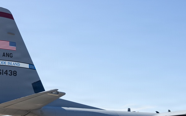 Aerial Port Loading All-Terrain Forklift on C-130J Super Hercules