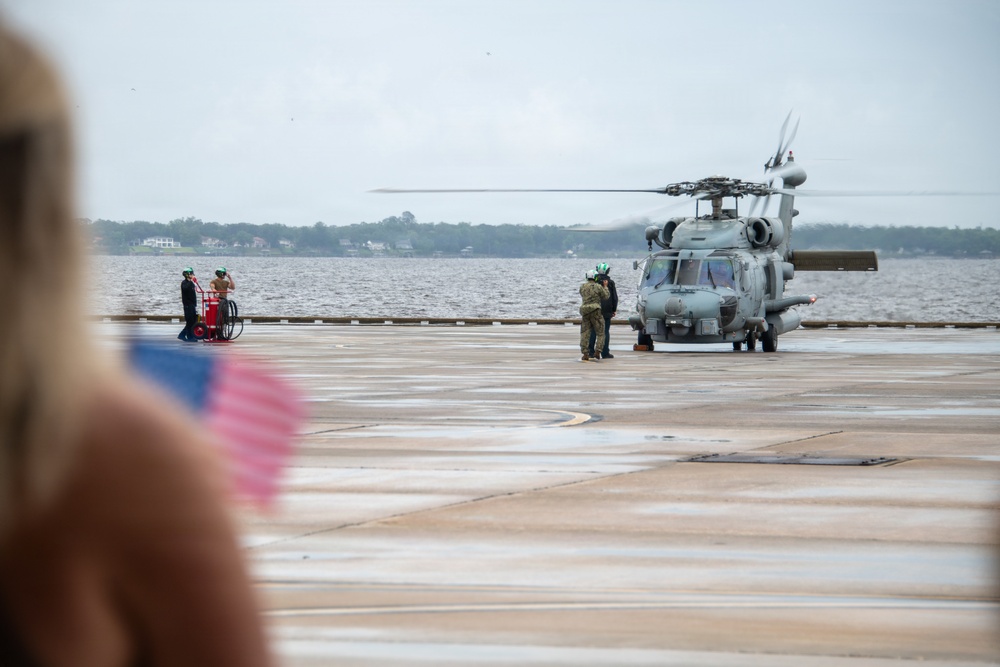 Helicopter Maritime Strike Squadron (HSM) 70 “Spartans" Returns Home to Naval Air Station Jacksonville