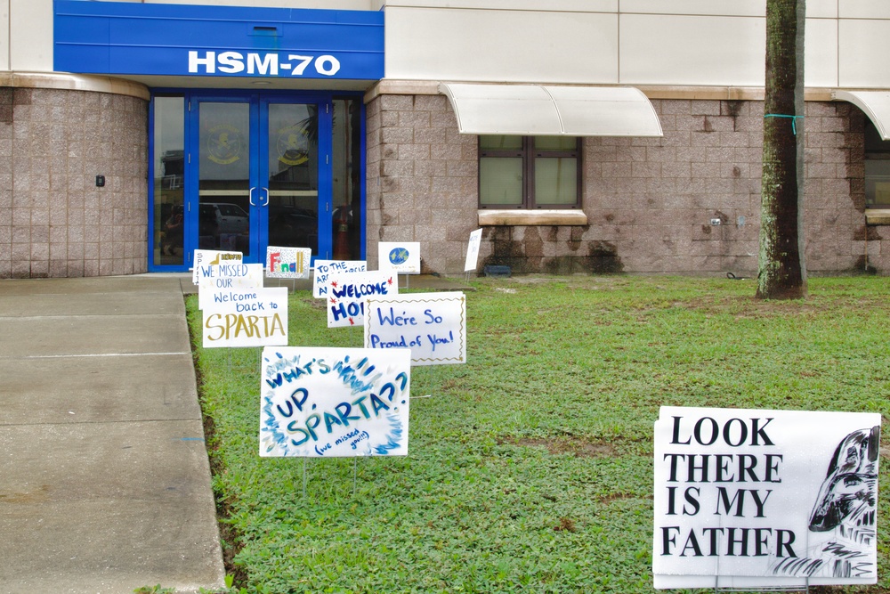 Helicopter Maritime Strike Squadron (HSM) 70 “Spartans" Returns Home to Naval Air Station Jacksonville