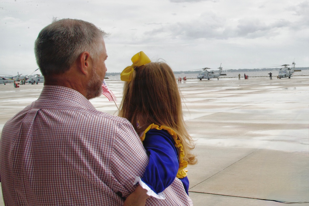 Helicopter Maritime Strike Squadron (HSM) 70 “Spartans" Returns Home to Naval Air Station Jacksonville