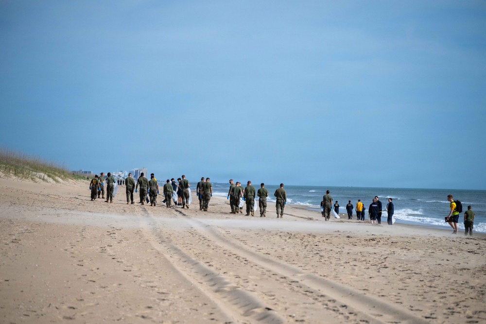 Sailors, Marines and civilians across Hampton Roads help restore Dam Neck Annex coastline