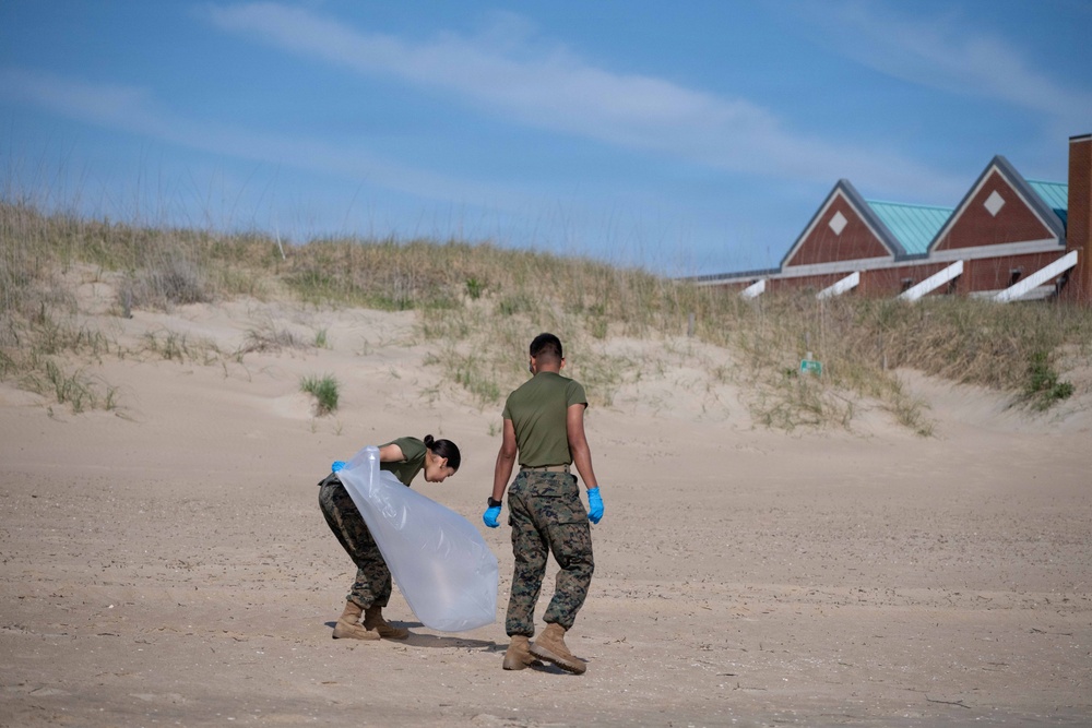Sailors, Marines and civilians across Hampton Roads help restore Dam Neck Annex coastline
