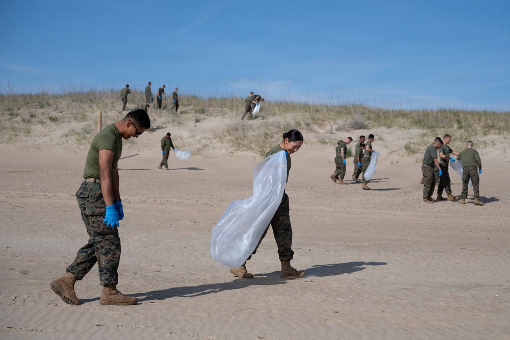Sailors, Marines and civilians across Hampton Roads help restore Dam Neck Annex coastline