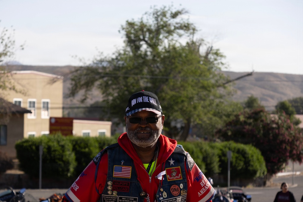 Run for the Wall ride from California to the Vietnam Memorial wall in DC aboard Marine Corps Logistics Base Barstow, California, May 13