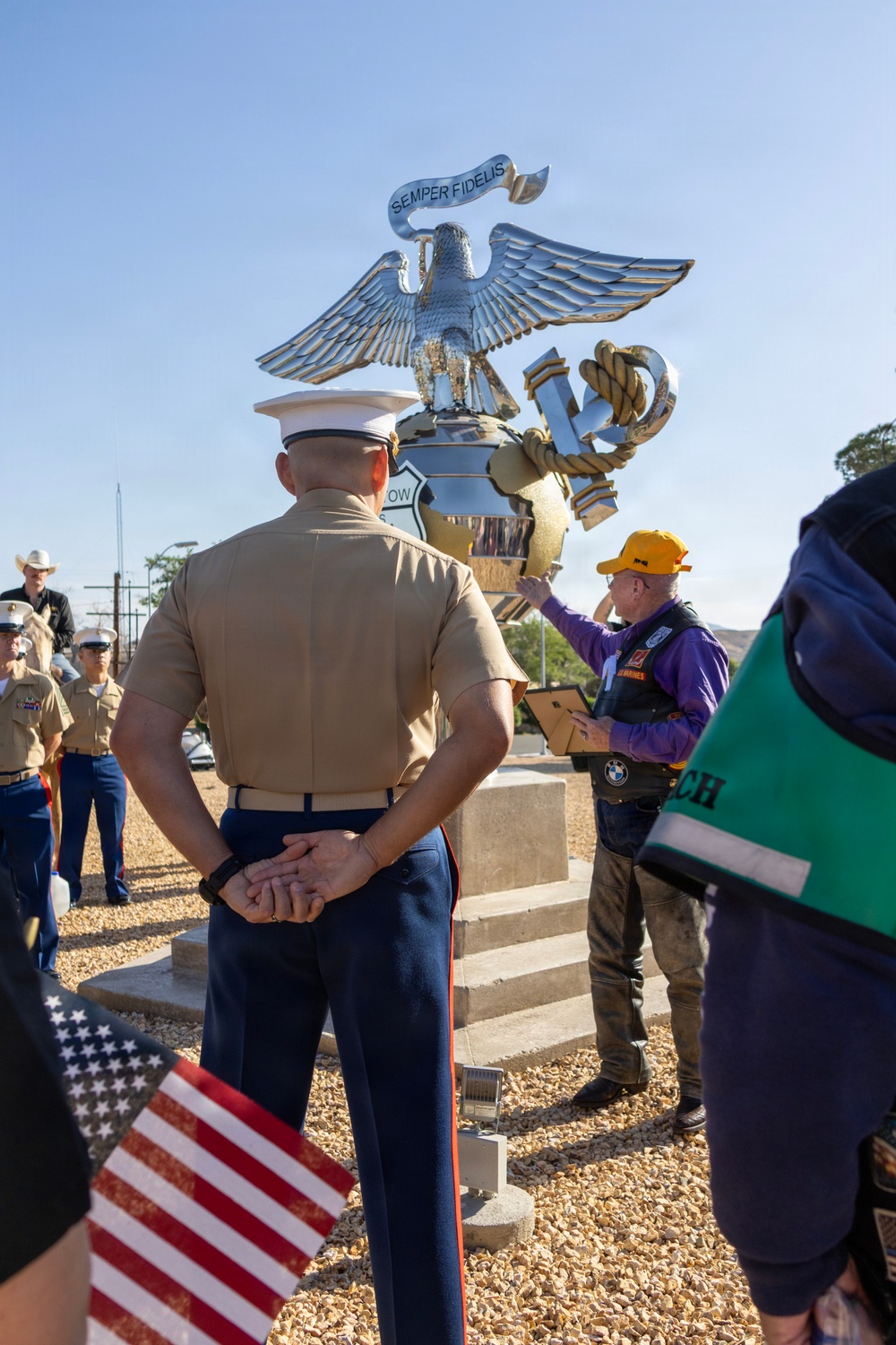 Run for the Wall ride from California to the Vietnam Memorial wall in DC aboard Marine Corps Logistics Base Barstow, California, May 13