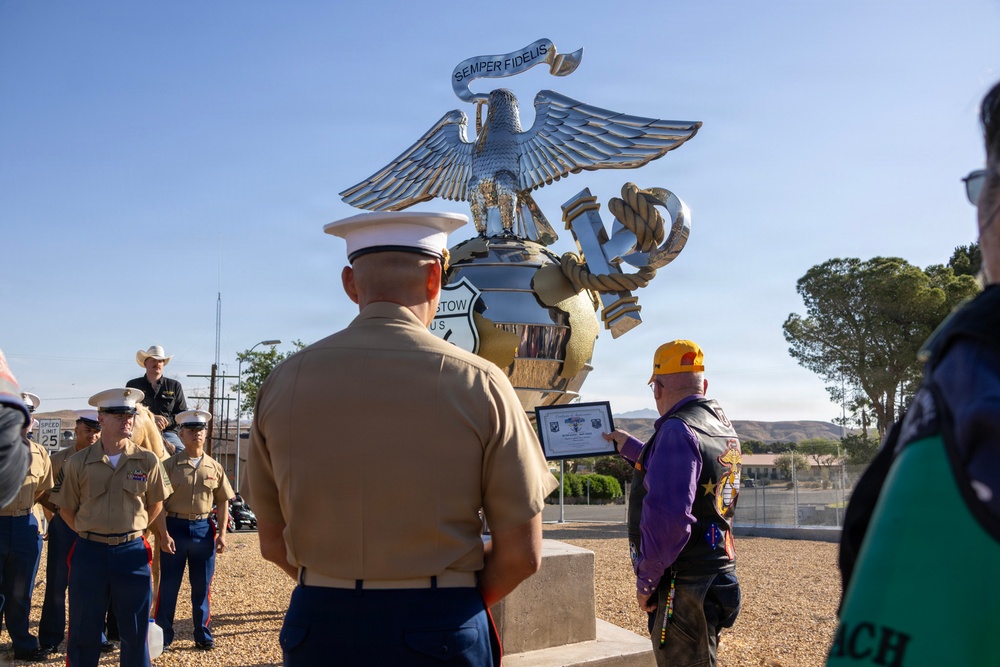 Run for the Wall ride from California to the Vietnam Memorial wall in DC aboard Marine Corps Logistics Base Barstow, California, May 13