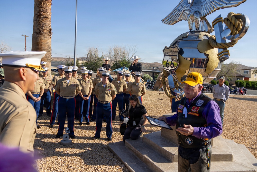 Run for the Wall ride from California to the Vietnam Memorial wall in DC aboard Marine Corps Logistics Base Barstow, California, May 13