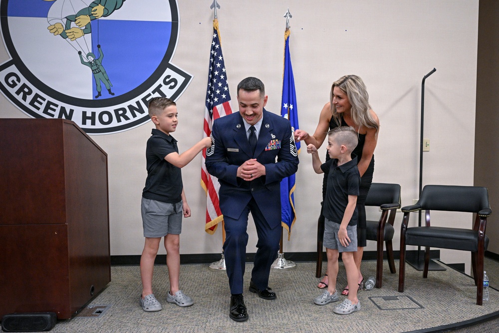 Chief Master Sgt. Chapman joins top enlisted ranks at Little Rock AFB