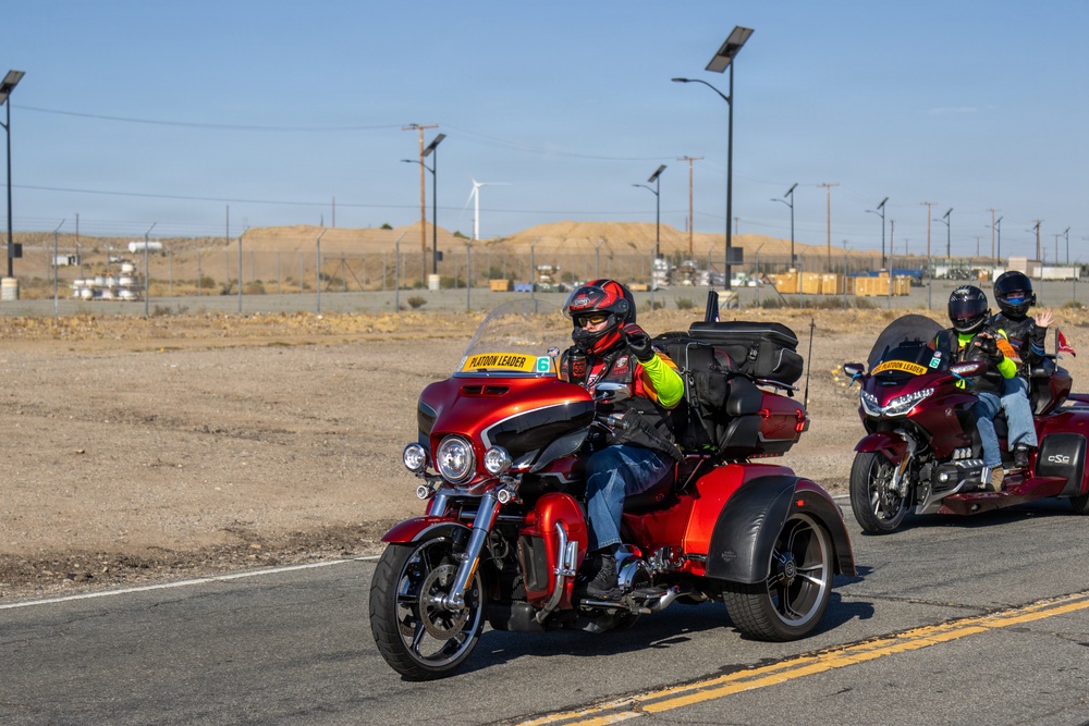 Motorcycle Riders ride along long Route 66/Joseph L. Boll during their annual Run for the Wall ride from California to the Vietnam Memorial wall in DC