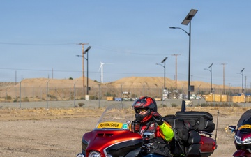 Motorcycle Riders ride along long Route 66/Joseph L. Boll during their annual Run for the Wall ride from California to the Vietnam Memorial wall in DC