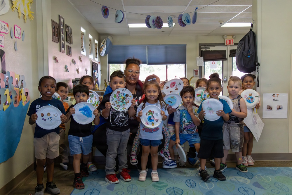 Child Development Center Students Display Earth Day Art Projects