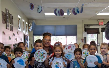 Child Development Center Students Display Earth Day Art Projects