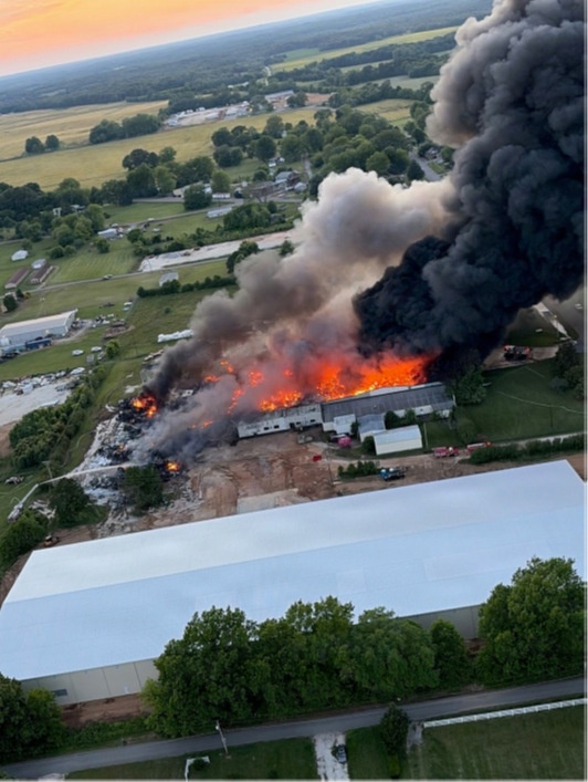 Tennessee Guardsmen respond to Henry County industrial fire