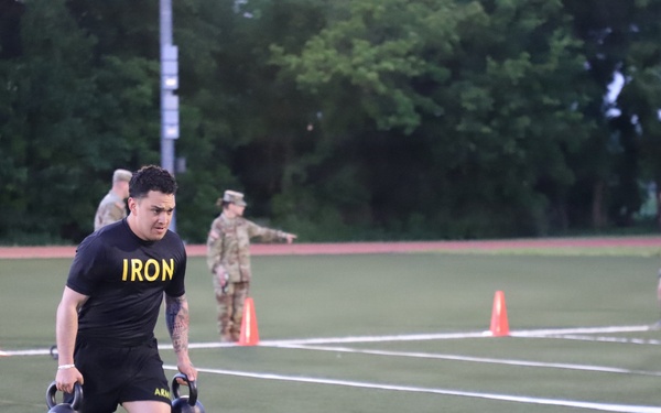 Best Redleg Competitors from 1st Armored Division Artillery take the Army Fitness Test