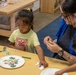 Children participate in Earth Day arts and crafts activities during an event hosted by Environmental
