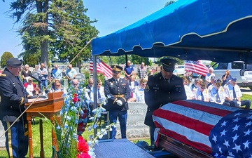 Illinois Army National Guard Chaplain Presides Over Military Funeral Honors for Repatriated WWII Veteran