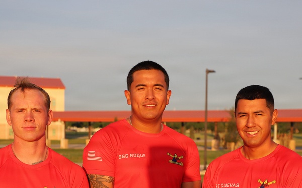 Best Redleg Competitors from 1st Armored Division Artillery take the Army Fitness Test