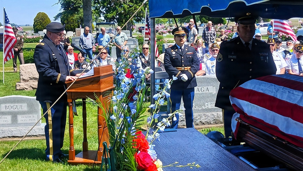 Illinois Army National Guard Chaplain Presides Over Military Funeral Honors for Repatriated WWII Veteran