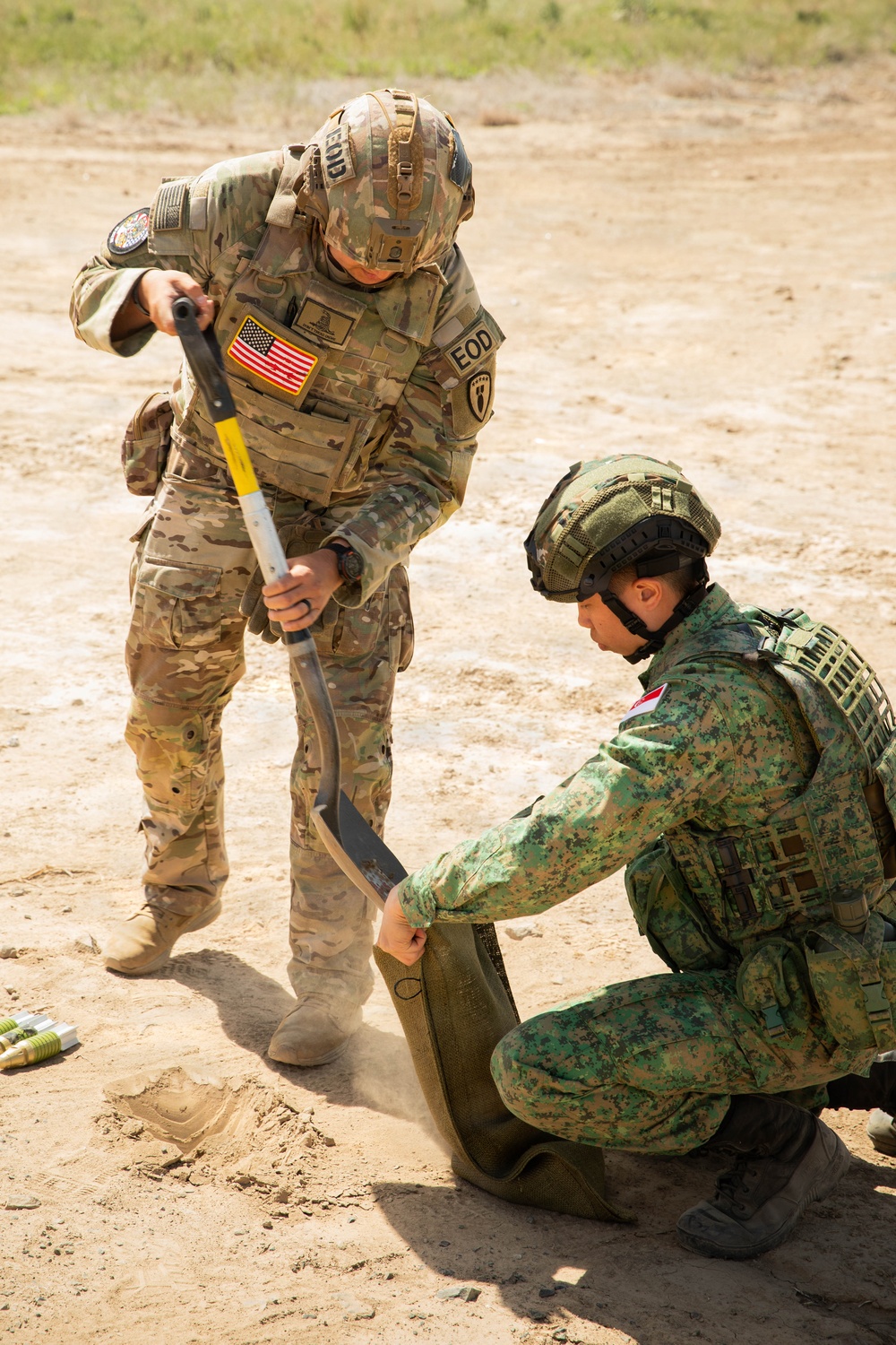 EOD training operation between U.S. and Singapore during Exercise Tiger Balm 2026