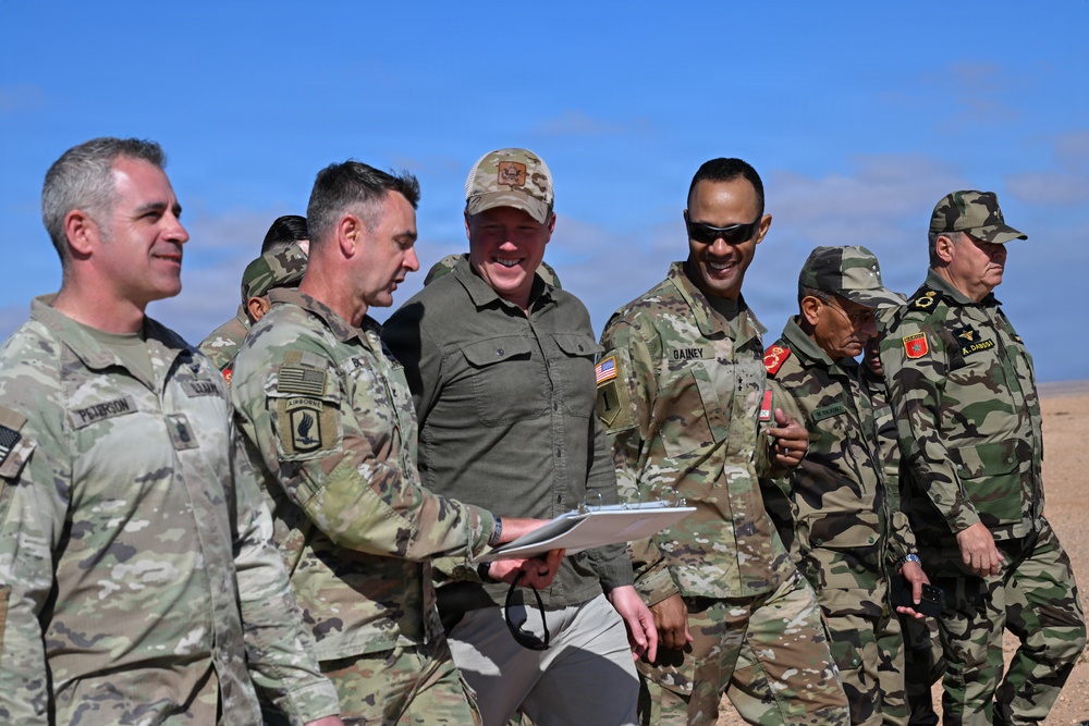 Hon. Dan Driscoll, 26th Secretary of the Army, meets Soldiers, observes emerging technology during African Lion 26 field training exercise