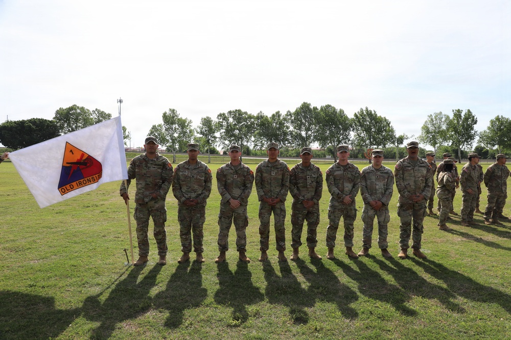 Best Redleg Competitors from 1st Armored Division Artillery during the Opening Ceremony of the 2026 Best Redleg Competition in Fort Sill, Oklahoma