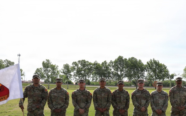 Best Redleg Competitors from 1st Armored Division Artillery during the Opening Ceremony of the 2026 Best Redleg Competition in Fort Sill, Oklahoma