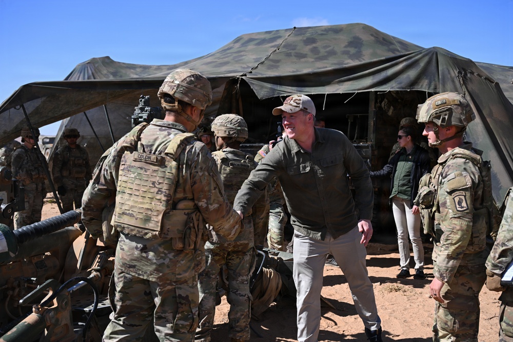 Hon. Dan Driscoll, 26th Secretary of the Army, meets Soldiers, observes emerging technology during African Lion 26 field training exercise