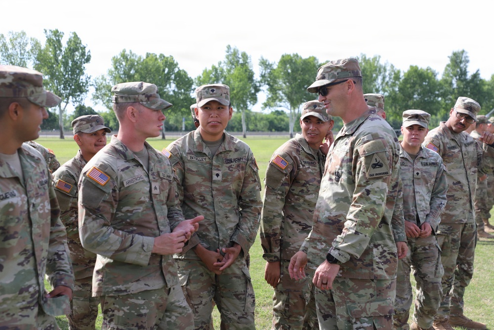 Best Redleg Competitors from 1st Armored Division Artillery during the Opening Ceremony of the 2026 Best Redleg Competition in Fort Sill, Oklahoma