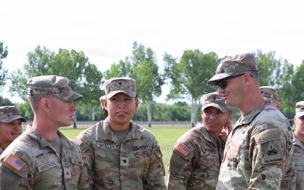 Best Redleg Competitors from 1st Armored Division Artillery during the Opening Ceremony of the 2026 Best Redleg Competition in Fort Sill, Oklahoma