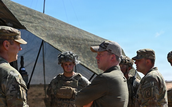Hon. Dan Driscoll, 26th Secretary of the Army, meets Soldiers, observes emerging technology during African Lion 26 field training exercise