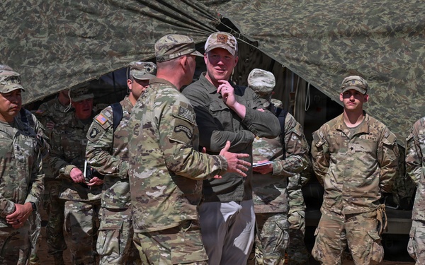Hon. Dan Driscoll, 26th Secretary of the Army, meets Soldiers, observes emerging technology during African Lion 26 field training exercise