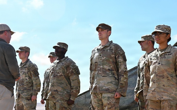 Hon. Dan Driscoll, 26th Secretary of the Army, meets Soldiers, observes emerging technology during African Lion 26 field training exercise
