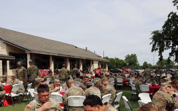Best Redleg Competitors from 1st Armored Division Artillery during the Opening Ceremony of the 2026 Best Redleg Competition in Fort Sill, Oklahoma