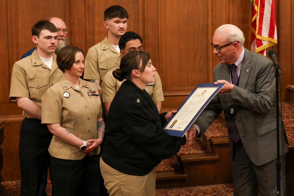 Cleveland City Council Recognizes Future USS Cleveland Crew