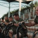 Sgt. Maj. Carlos A. Ruiz conducts physical training aboard MCAGCC