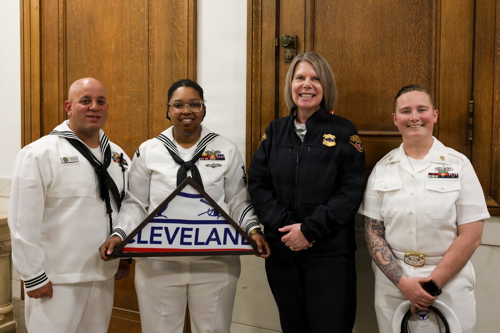 Future USS Cleveland Crew Honored at Cleveland City Hall