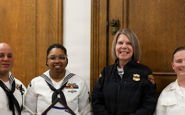 Future USS Cleveland Crew Honored at Cleveland City Hall
